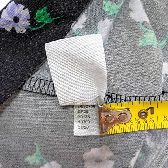 Ann Taylor Women’s M Multicolor Floral Ruched Short Sleeve Blouse Top - Picture 5 of 8